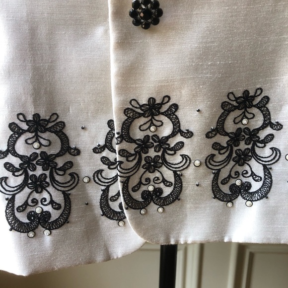 ✨LAST CHANCE✨ Kasper Cream and Brown Button Front Jacket - Picture 7 of 10